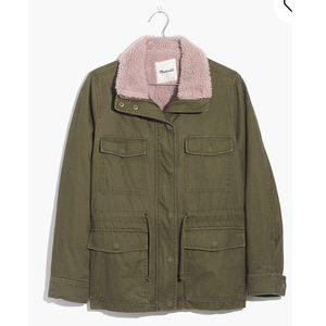 Madewell Sherpa Trimmed Surplus Jacket NWT
